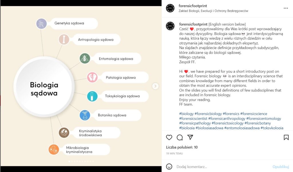 slajd z Instagrama